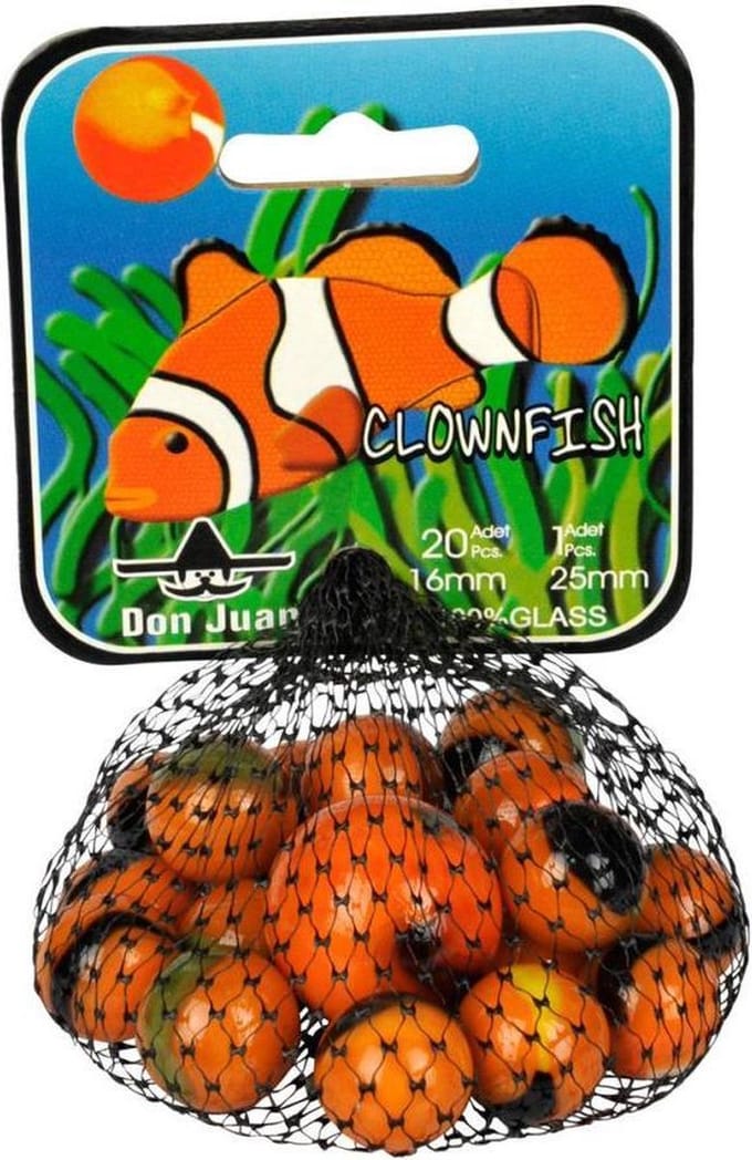 Knikkers Clownfish 20 + 1 Stuks