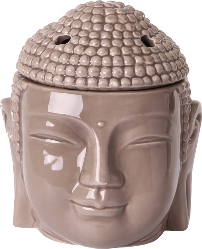 Creascents Waxbrander Boeddha Taupe 12x14cm