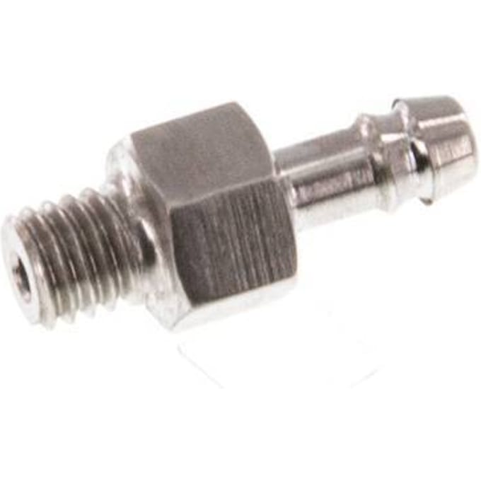M3 Buitendraad x 2mm RVS Slangpilaar 40 Bar