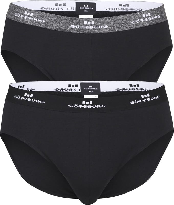 Gotzburg heren boxers (2-pack) - normale lengte - zwart