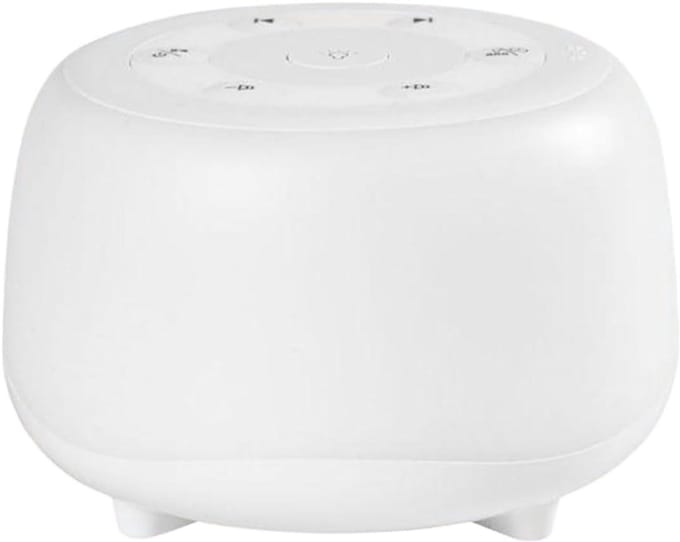 Geluidsmachine Baby - Witte Ruis - Rustgevende Sfeer - 34 Geluiden - 10x10x10 cm - Wit