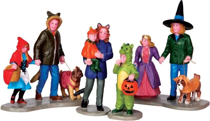 Lemax - Trick Or Treating Fun -  Set Of 4 - Kersthuisjes & Kerstdorpen