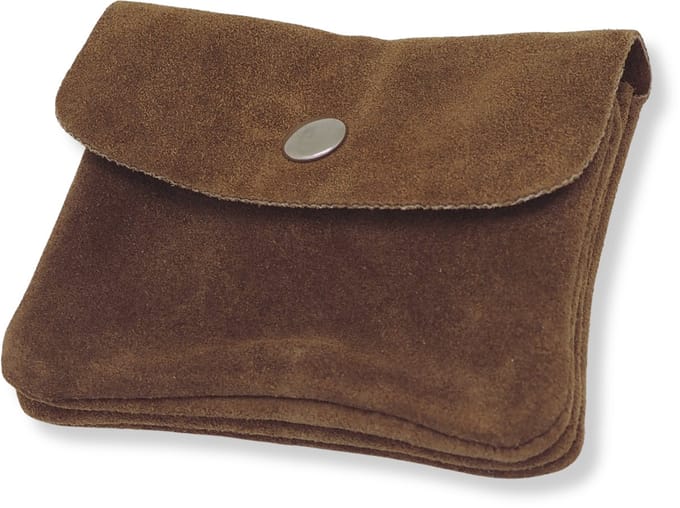 Bijoutheek Portemonnee Leer Italiaans Suede Cognac