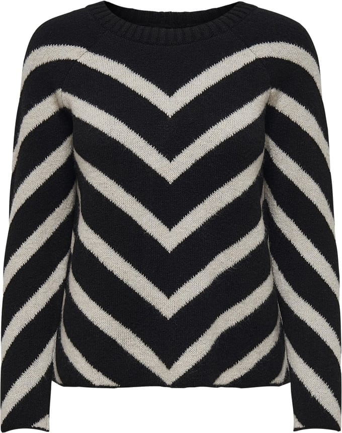 Only Trui Onleliza L/s Pullover Knt Noos 15191792 Black/w. Cloud D Dames Maat - XS