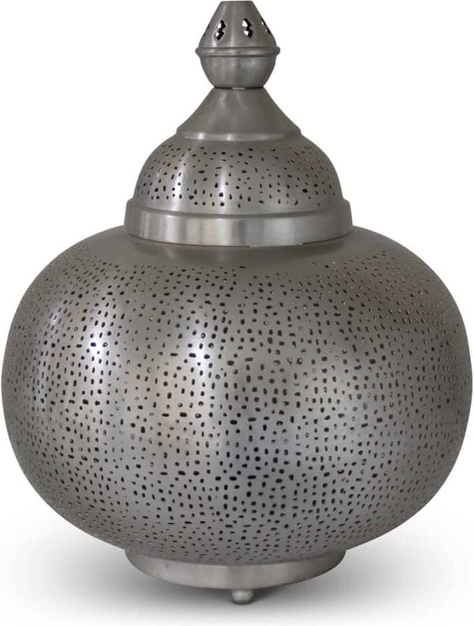 Safaary - Oosterse Tafellamp Dalila Nikkel Goud Ø 33 x 40cm