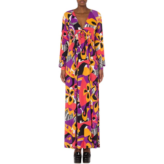 Moschino Geometric Print Jersey Dress Multicolour Taglia: 38 | Maxi abiti Outlet | Donna