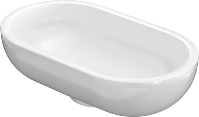 INK One opbouw waskom polystone ovaal 33 x 10 x 19 cm, glans wit