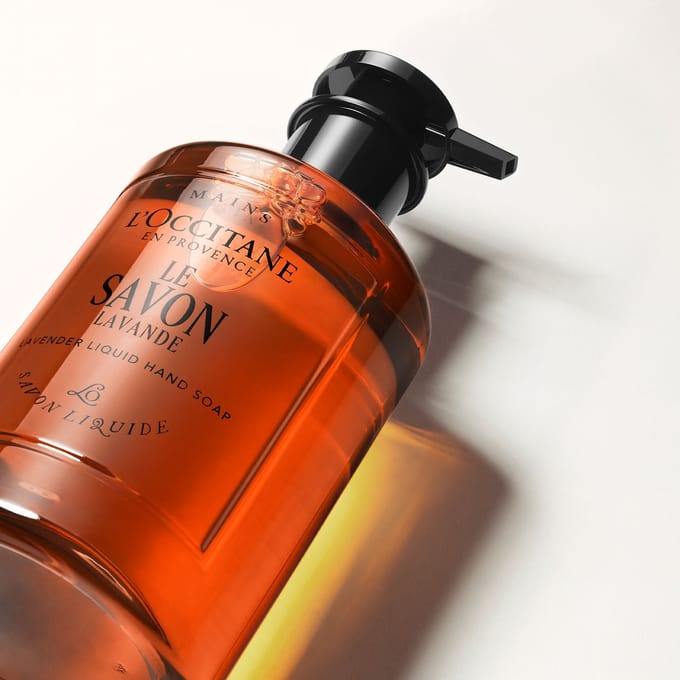 L'Occitane Lavender Liquid Hand Soap 350ml - Glass
