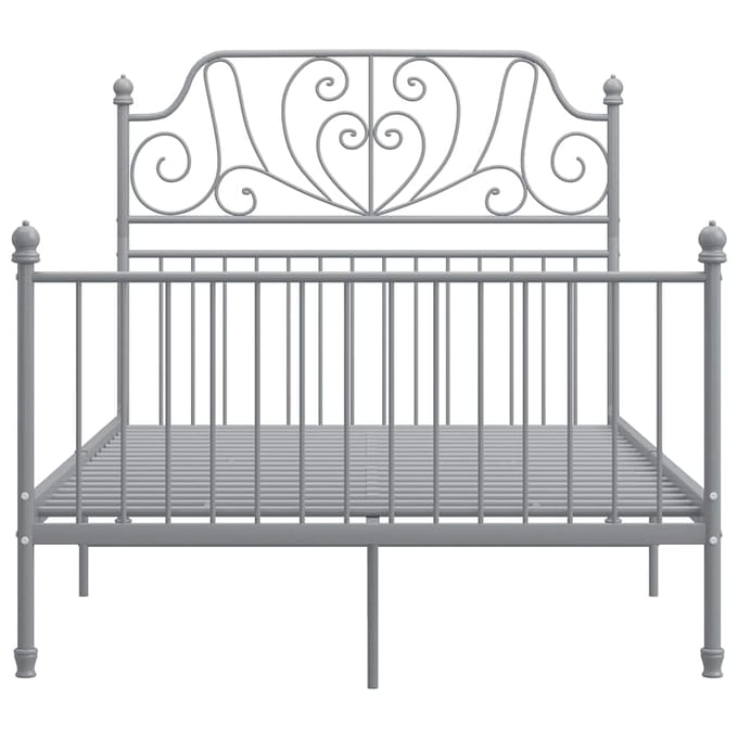 vidaXL - Bedframe - metaal - grijs - 120x200 - cm