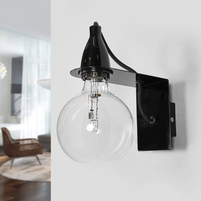 IDEAL LUX Zwarte design-wandlamp Minimal