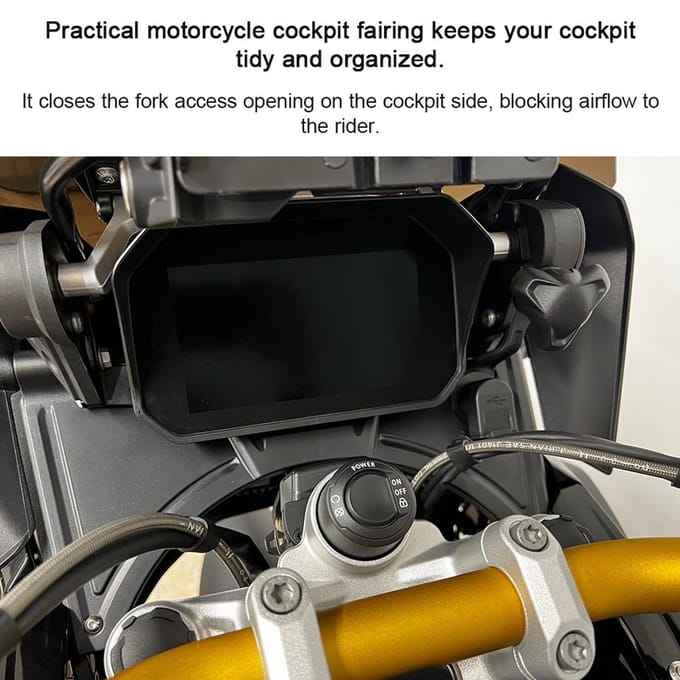 Bouclier de carénage de Cockpit, déflecteur de courant ascendant, becquet de vent, accessoires modifiés pour moto black