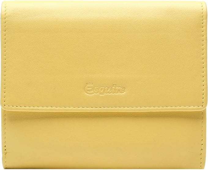 Esquire Leren Portemonnee Viktoria Wallet With Flap Yellow Geel