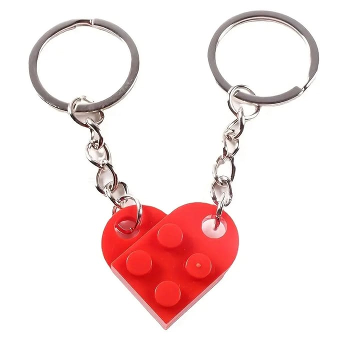 Sleutelhanger - Liefde - Hartjes - Partner - Geliefde - Vriendschap - Cadeau - Rood - Hart