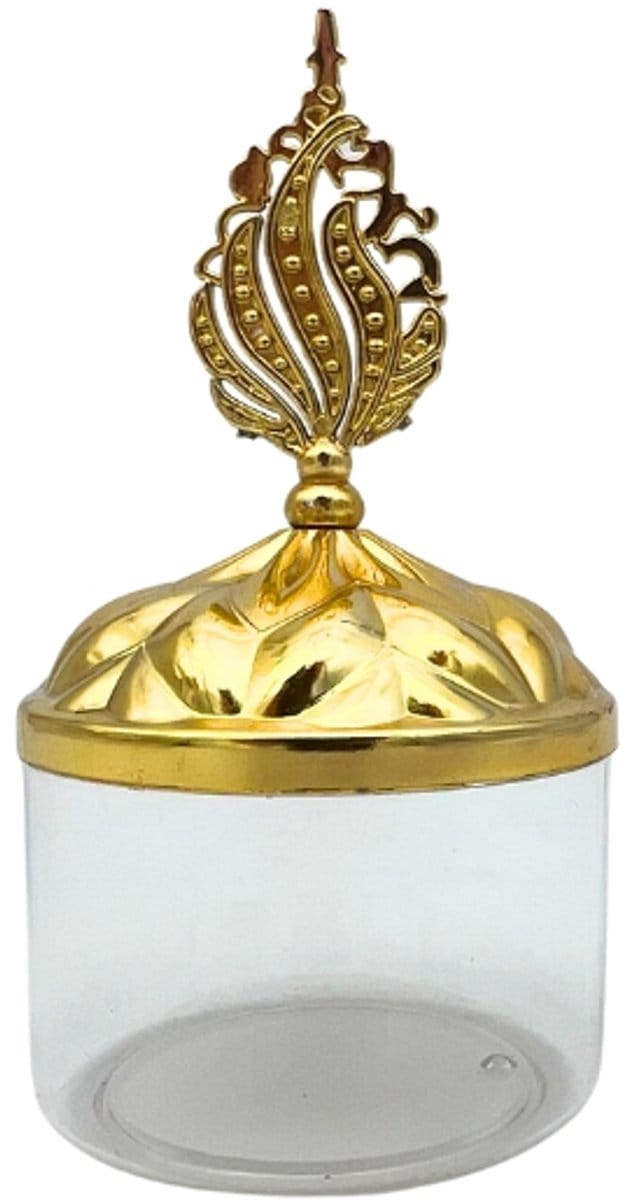 Potje met Veer Deksel Goud (6st)