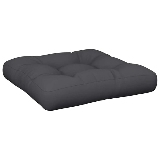 vidaXL - Palletkussen - 60x60x12 - cm - stof - zwart
