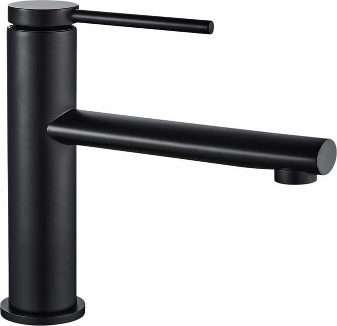 Rea Oval Black Low - Wastafelkraan - Zwart