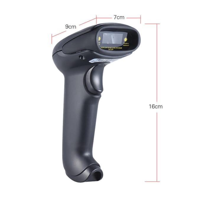 2.4G Draagbare Draadloze Scanner USB Barcode Scanner Lezer voor Win XP/7/8/10 zwart