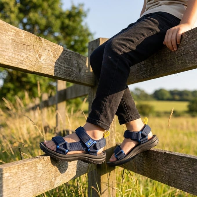 Muyters Muyters Sandalen blauw Textiel