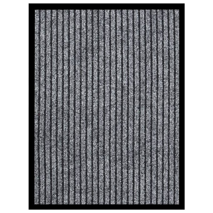vidaXL - Deurmat - 40x60 - cm - gestreept - grijs