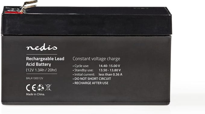 Nedis BALA130012V - UPS battery - Lead Acid - 1300 mAh