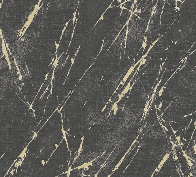 CHIC STUCWERK BEHANG | industrieel - Zwart Goud - A.S. Création Elements 2