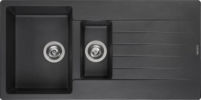 Reginox Harlem 15 spoelbak 100x50cm Black Silvery R31292