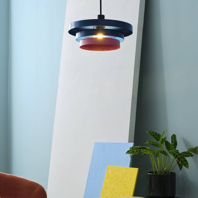 OSRAM Layers decoratieve hanglamp met E27 fitting, 400mm, IP20, metaal, blauw/roze