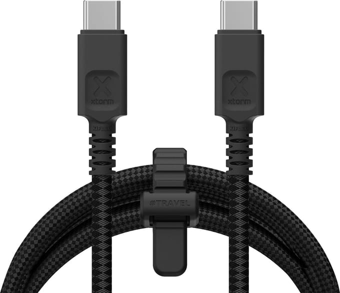 Xtorm Next Gen USB-C kabel - USB-C naar USB-C - Extra stevige USB C kabels - 240W - 3 Meter - Snellader - Oplader - Zwart