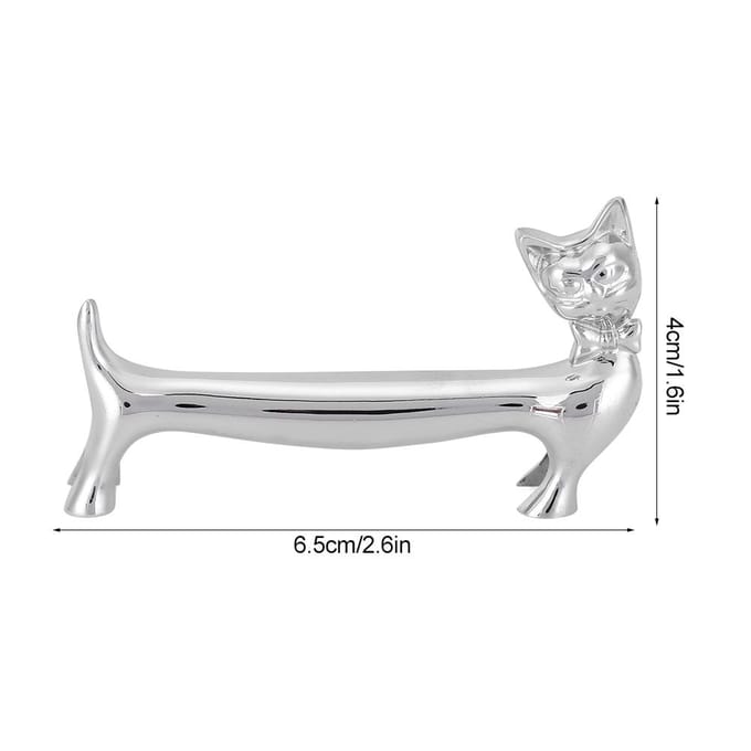 Kat Patroon Duurzaam Keukentafel Servies Eetstokjes Houder Standaard Tafel Decoratief Ornament white