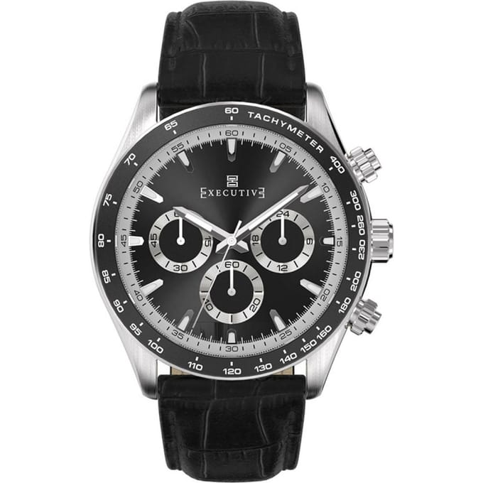 Executive Tweed Chronograph Staal 42mm | EX-1018-03
