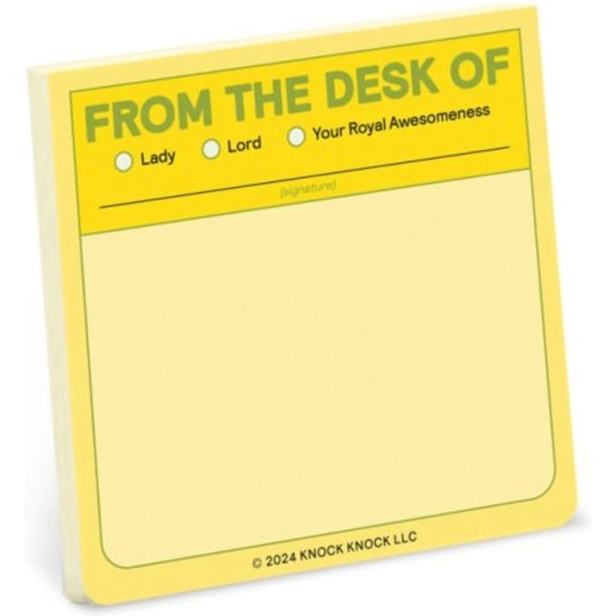 Knock Knock From The Desk Of Sticky Note - Knock Knock