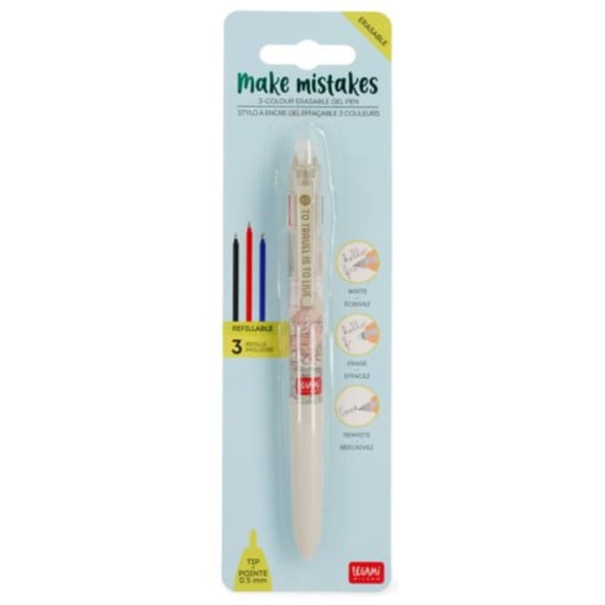 Legami uitwisbare gelpen 3 kleuren - travel