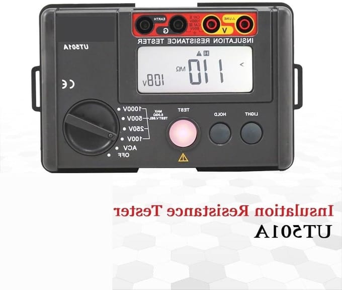 Isolatieweerstandsmeter - Ohm Tester - Elektrisch Testen - Automatisch Bereik - 150x100x71 mm - Rood Grijs