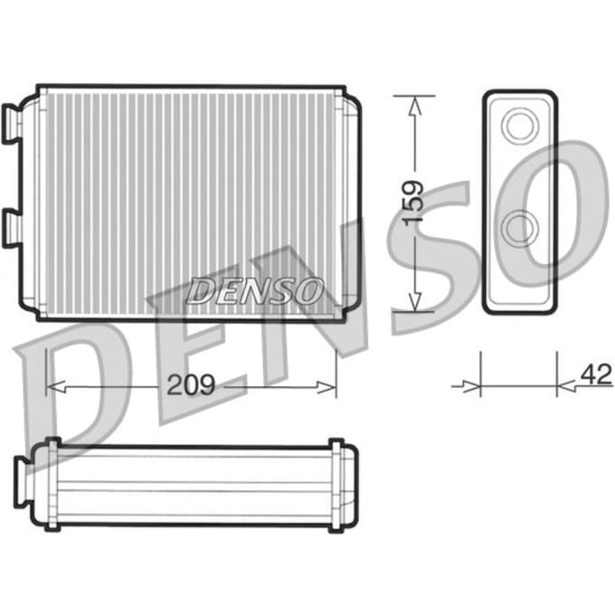 Warmtewisselaar, interieur verwarming DENSO DRR09070