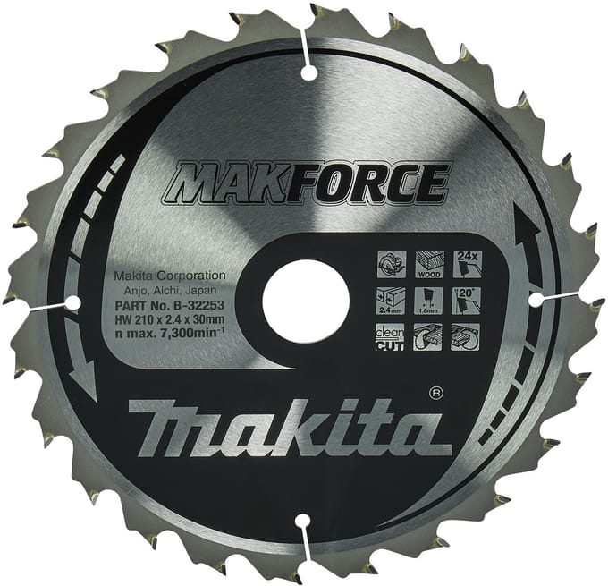 Makita B-32253 Cirkelzaagblad 210 x 30 x 2.4 mm Aantal tanden: 24 1 stuk(s)