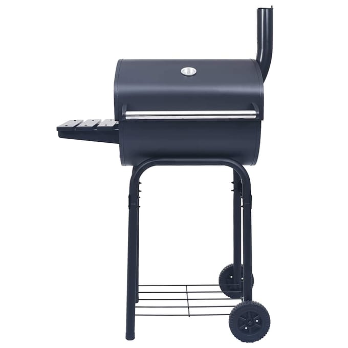 vidaXL Gril barbecue au charbon avec étagère inférieure Noir