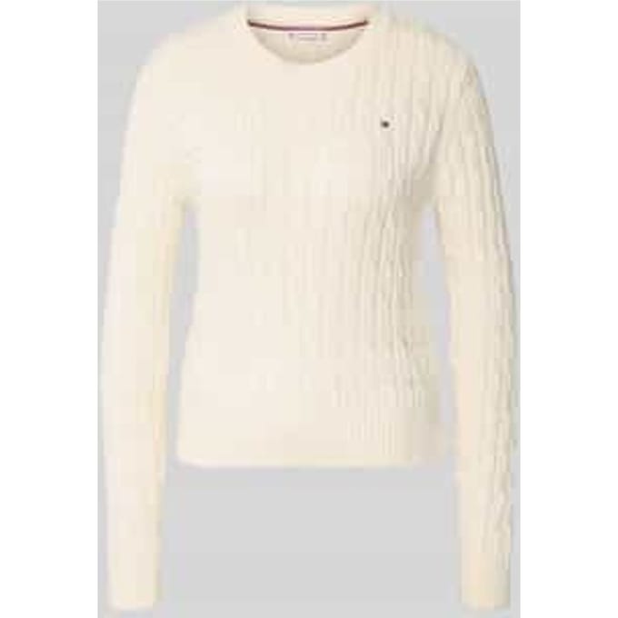 Slim fit gebreide pullover van puur katoen