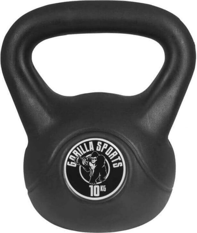 Gorilla Sports Kettlebell - Kunststof - Trainingsgewicht - 10 kg
