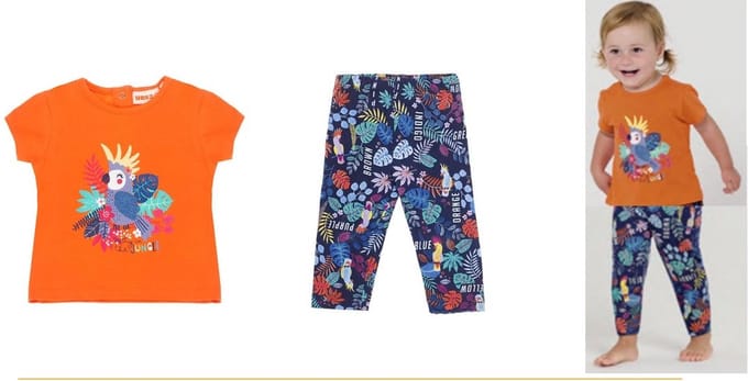 LEUK SETJE VOOR MEISJES ( PAPEGAAI)