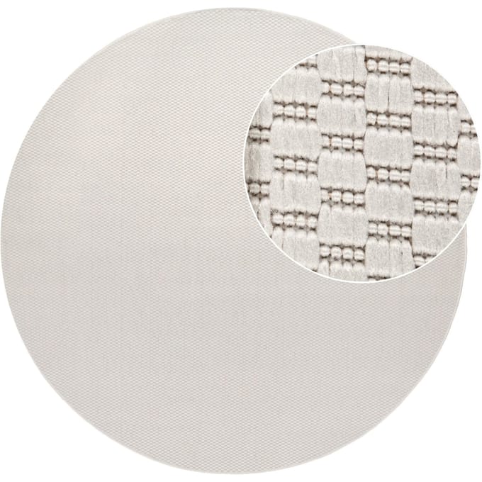 Binnen- en buitenkleed Venezia ivoor 80 cm rond