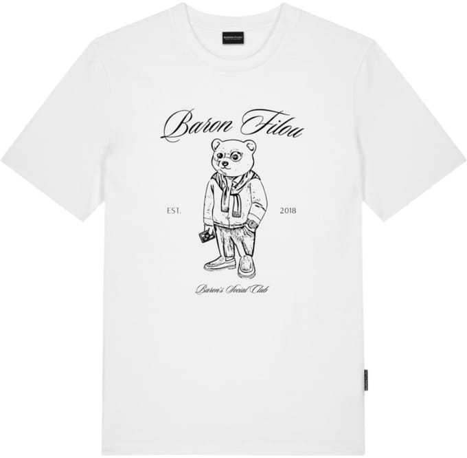 Baron Filou Heren T-shirt Wit CLII/WHT Sketch