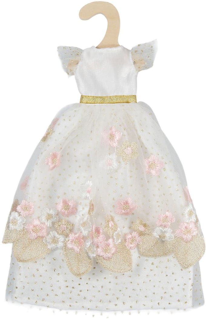 Heless modepop jurk kersenbloesem 29 cm poppenkleding roze.