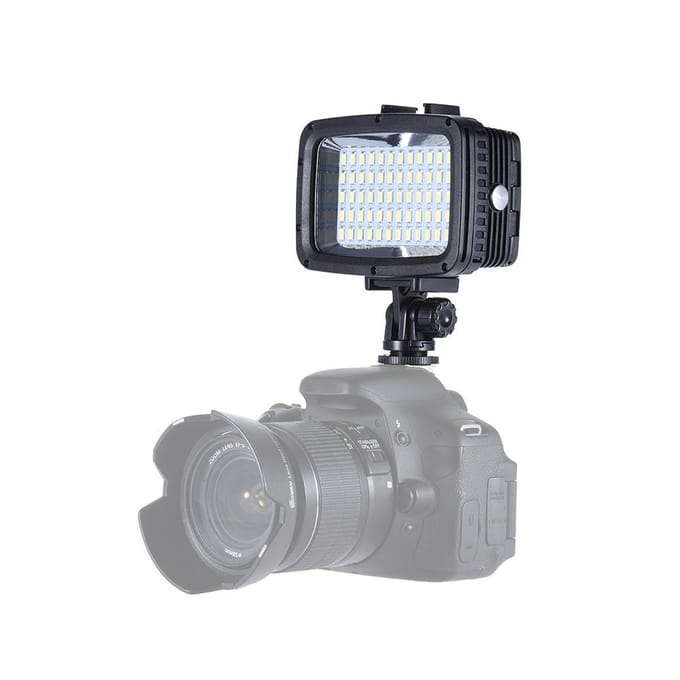 3 Modus 5500K LED-videolamp Lamp Duiken 40m met 2 stuks 2000mAh-batterij white