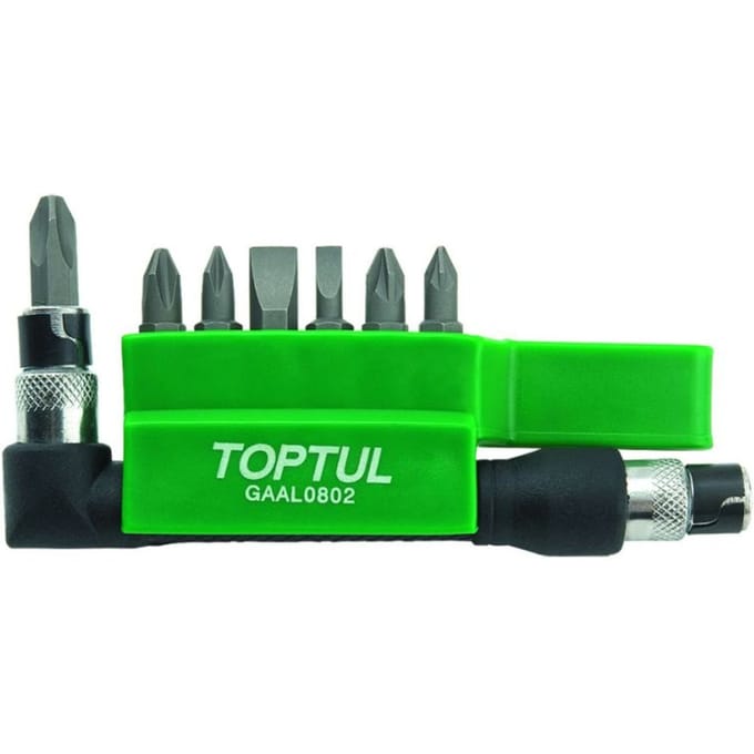 Zeskantschroevendraaierbit TOPTUL 1/4" 7st PH1 PH2 PH3 4x0.5 7x1.2 PZ1 PZ2