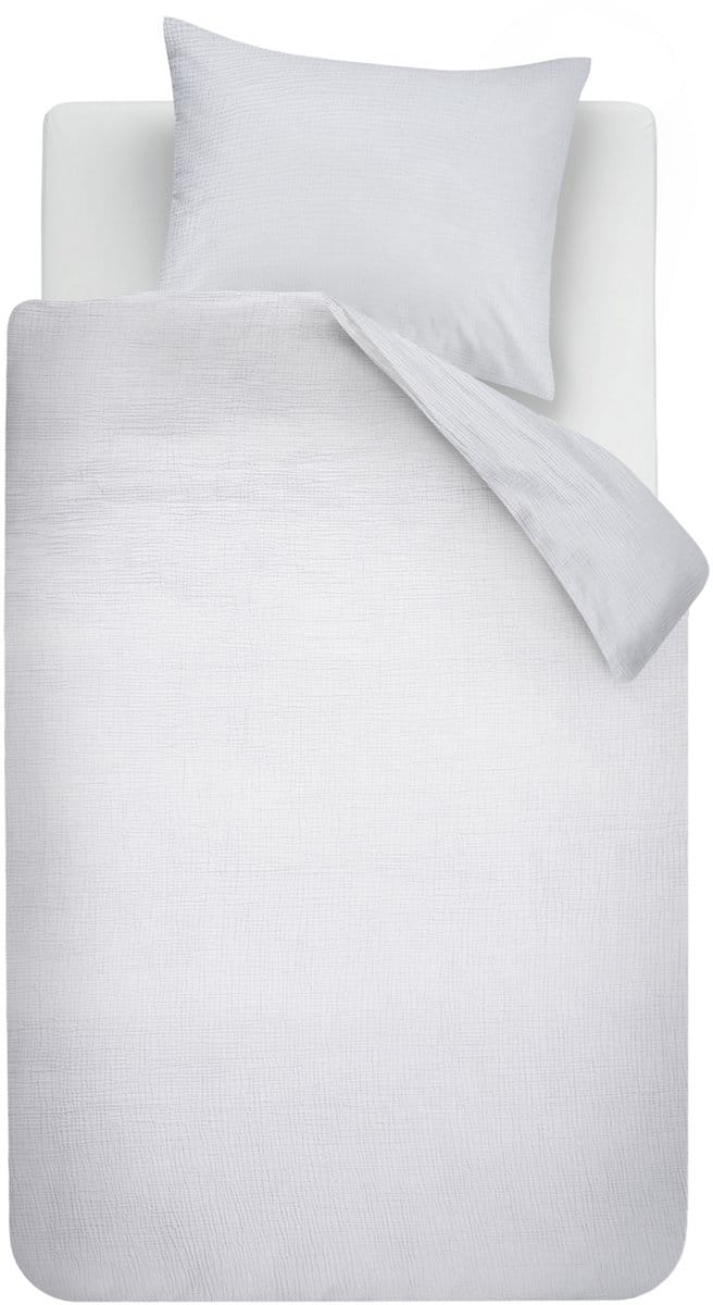 Beddinghouse Mist dekbedovertrek - Eenpersoons - 140 x 200/220 cm - Wit