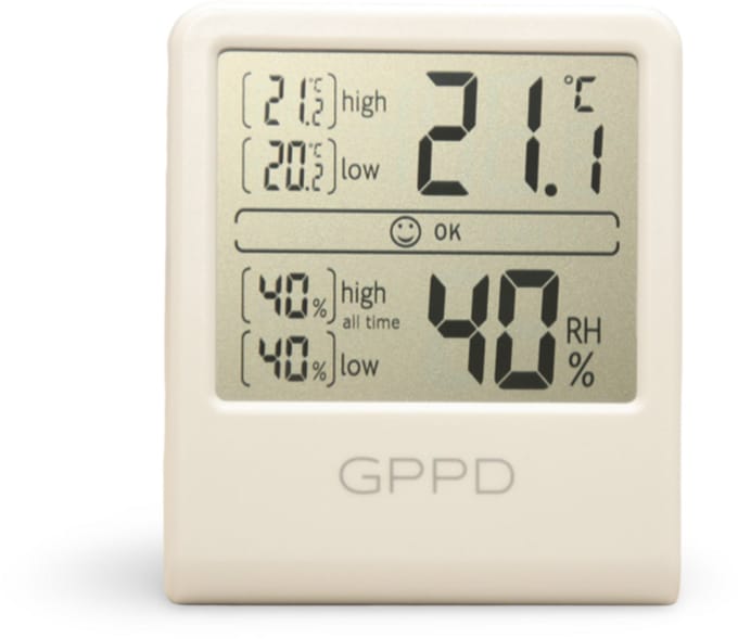 Digitale Hygrometer GPPD wit mat