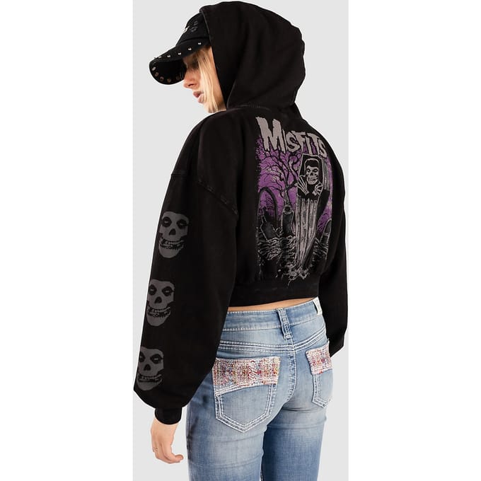 Affliction Misfits Crypt Zip Hoodie zwart