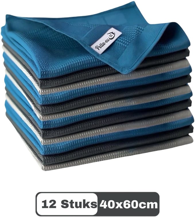 PELLA-EU-MICROVEZEL-MICROVEZELDOEKEN-12 STUKS-40x60CM