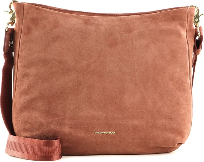 MANDARINA DUCK Leren Schoudertas Mellow Velvet Crossover Saddle Bruine