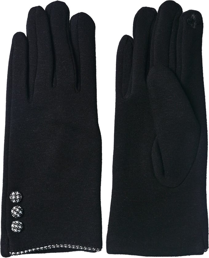 Juleeze Handschoenen Winter 8x24 cm Zwart Katoen